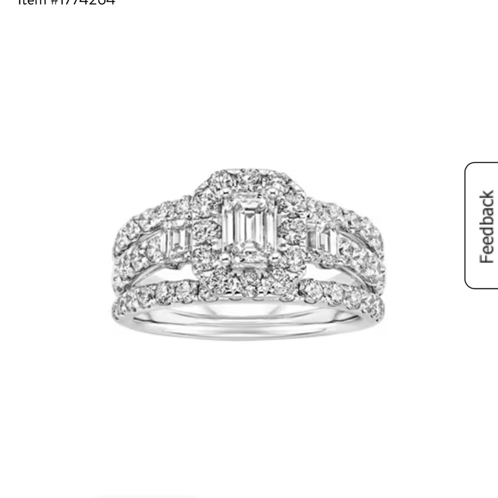 3ct tw Say I Do 14k white gold size 5 engagement ring